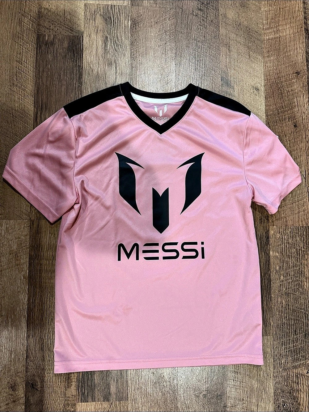 Messi Edition Pink Black Soccer Jersey - Size Large